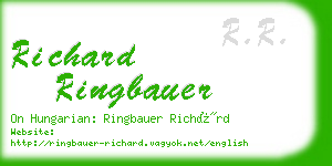 richard ringbauer business card